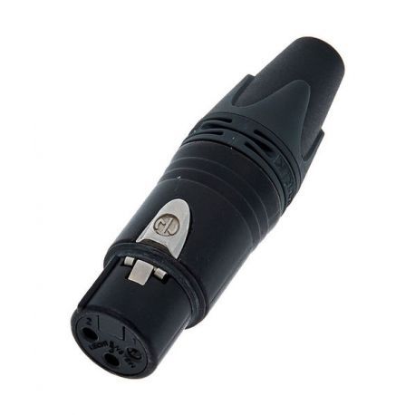 NEUTRIK NC3FXX-BAG CONECTOR XLR HEMBRA AEREA 3P CARCASA NEGRA